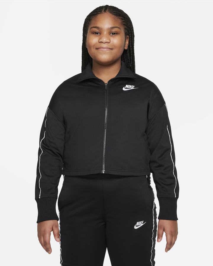 Chandals Nike Sportswear Kids High-Waisted Tracksuit Niña Negras Blancas | HGKPX-7649