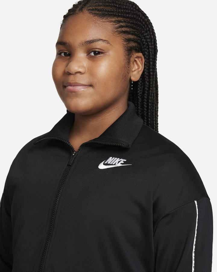 Chandals Nike Sportswear Kids High-Waisted Tracksuit Niña Negras Blancas | HGKPX-7649