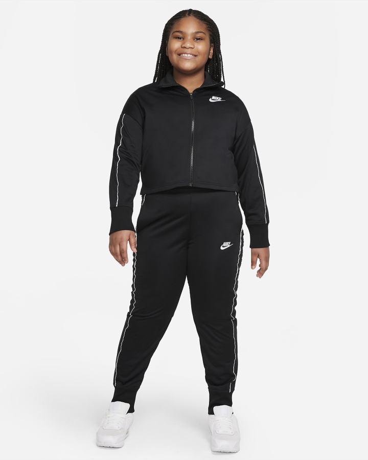 Chandals Nike Sportswear Kids High-Waisted Tracksuit Niña Negras Blancas | HGKPX-7649