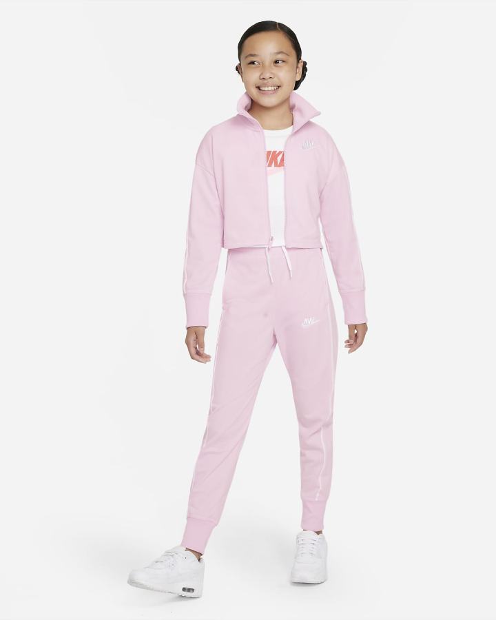 Chandals Nike Sportswear Kids High-Waisted Tracksuit Niña Rosas Blancas | MICEP-0179