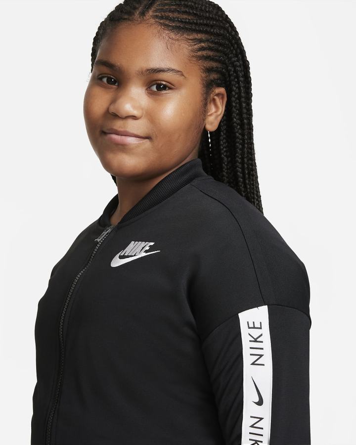 Chandals Nike Sportswear Kids Tracksuit Niña Negras Blancas | XRDWO-8952