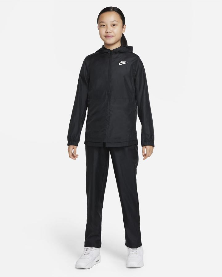 Chandals Nike Sportswear Kids Woven Tracksuit Niño Negras Blancas | KFTGZ-1526