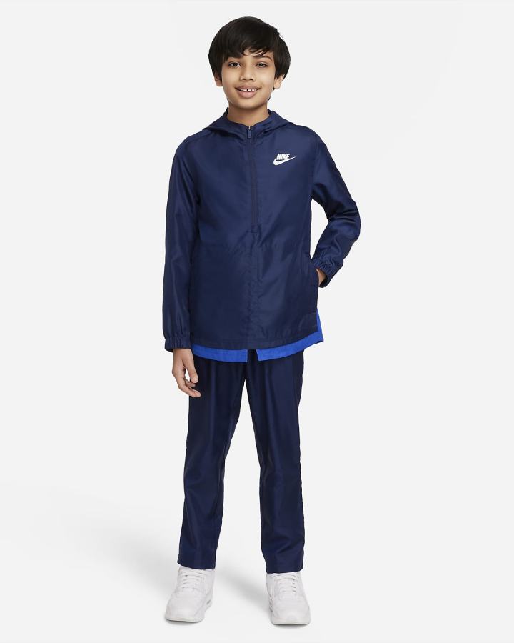 Chandals Nike Sportswear Kids Woven Tracksuit Niño Azul Real Azul Marino Blancas | MDUFA-9061