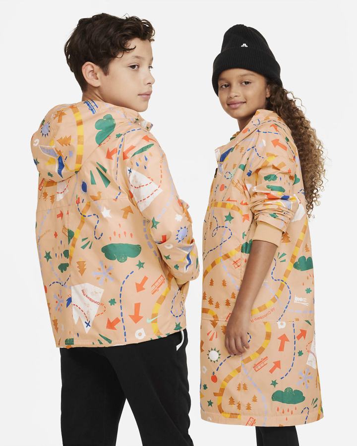 Chaquetas Nike ACG Storm-FIT Kids Printed Convertible Niño Verde | LNRYS-4863