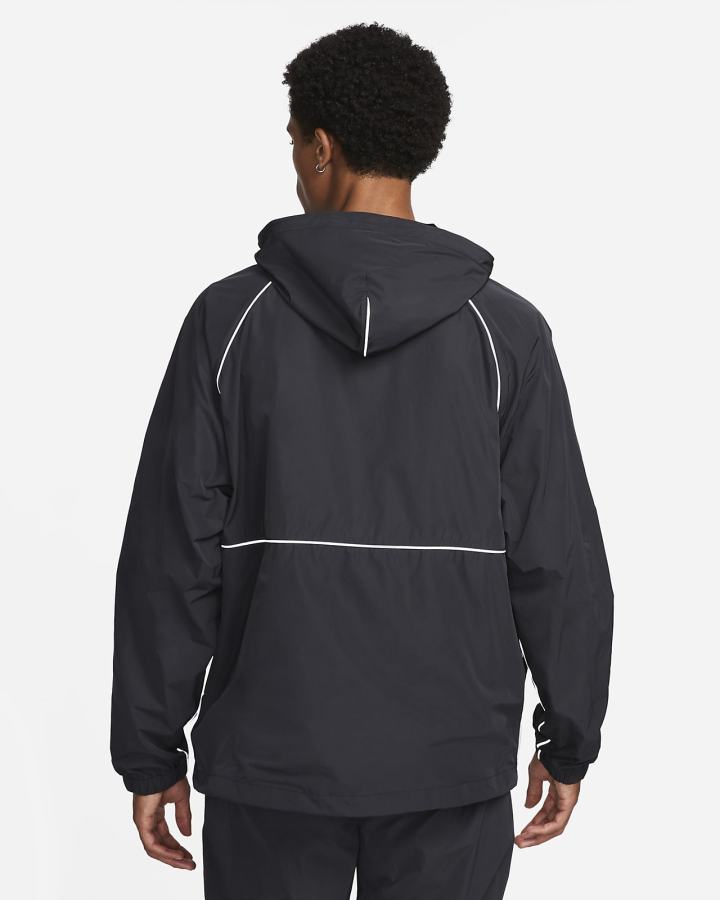 Chaquetas Nike Air Full-Zip Hooded Woven Hombre Negras Blancas | STEQI-6135