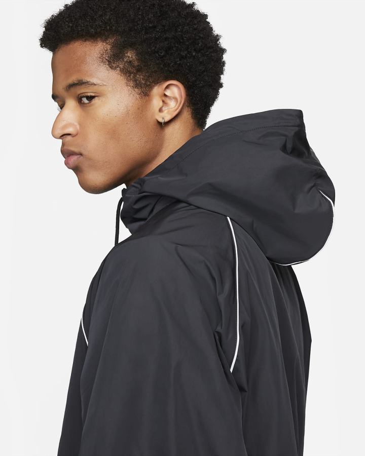 Chaquetas Nike Air Full-Zip Hooded Woven Hombre Negras Blancas | STEQI-6135
