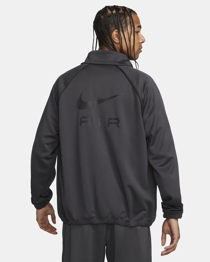 Chaquetas Nike Air Poly-Knit Hombre Gris Oscuro Negras | LGTBH-2845