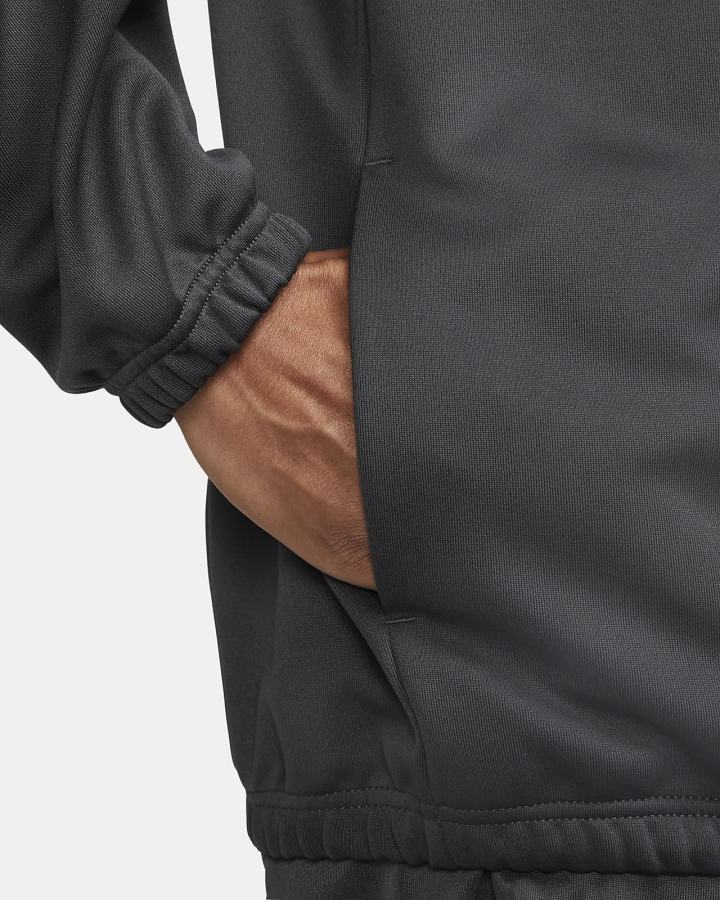 Chaquetas Nike Air Poly-Knit Hombre Gris Oscuro Negras | LGTBH-2845