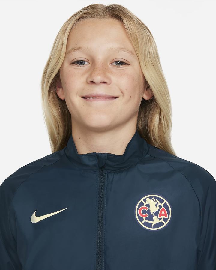 Chaquetas Nike Club América Repel Academy AWF Kids Soccer Niño Azul Marino Limón | RYBVK-9478