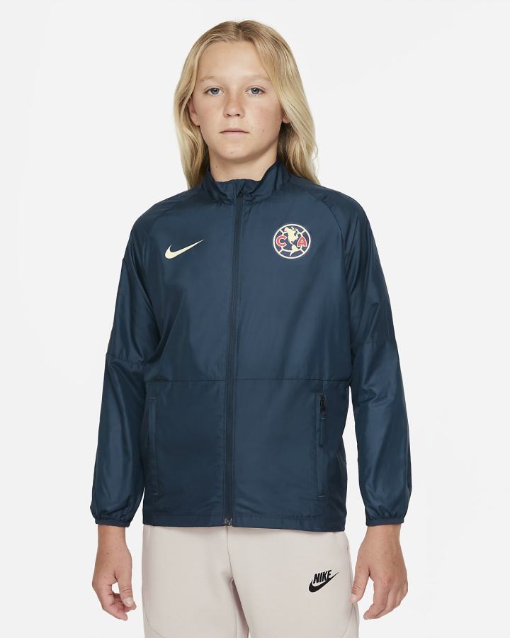 Chaquetas Nike Club América Repel Academy AWF Kids Soccer Niño Azul Marino Limón | RYBVK-9478