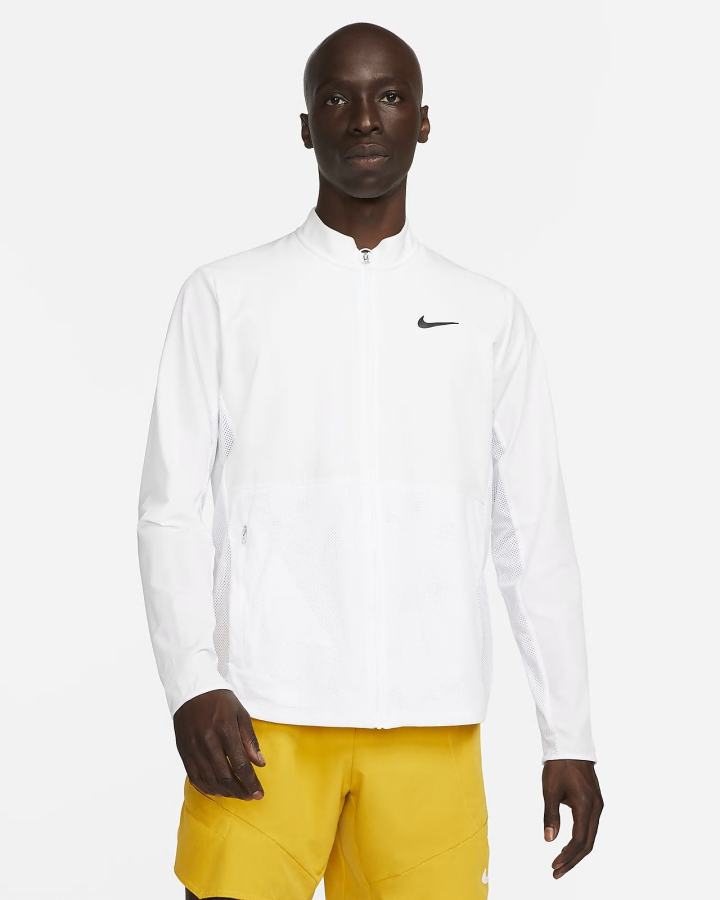 Chaquetas Nike Court Advantage Tennis Hombre Blancas Negras | KAWRN-7836