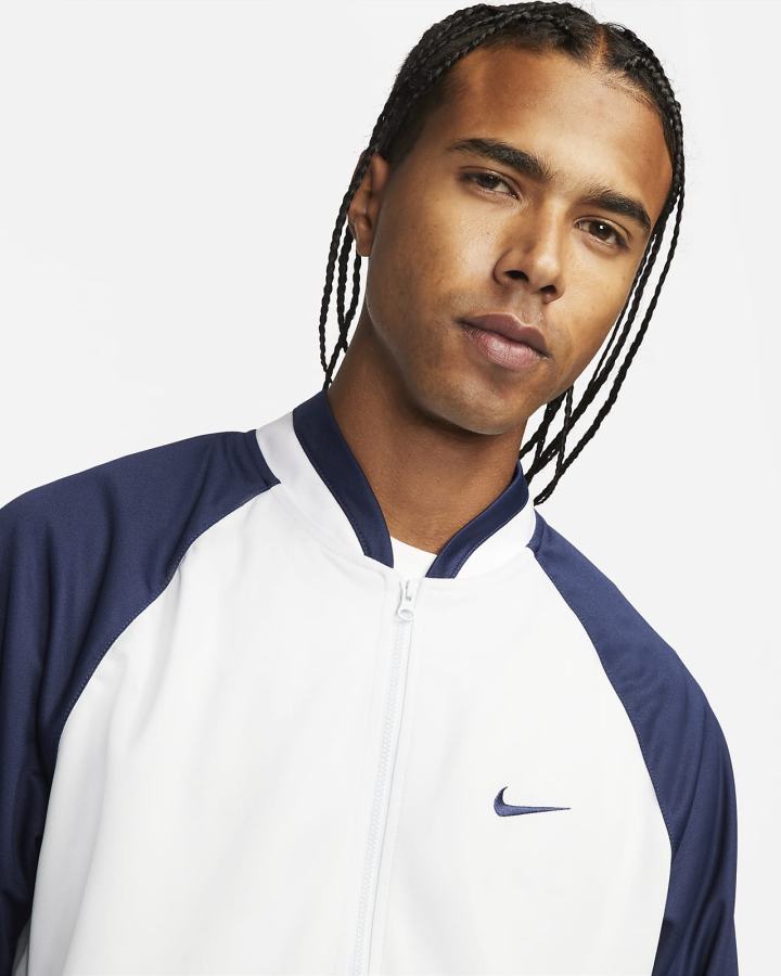Chaquetas Nike Dri-FIT Basketball Hombre Plateadas Azul Marino Blancas Azul Marino | OYDBE-8714