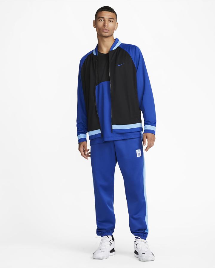 Chaquetas Nike Dri-FIT Basketball Hombre Negras Azul Real Azules | WZEQG-7259
