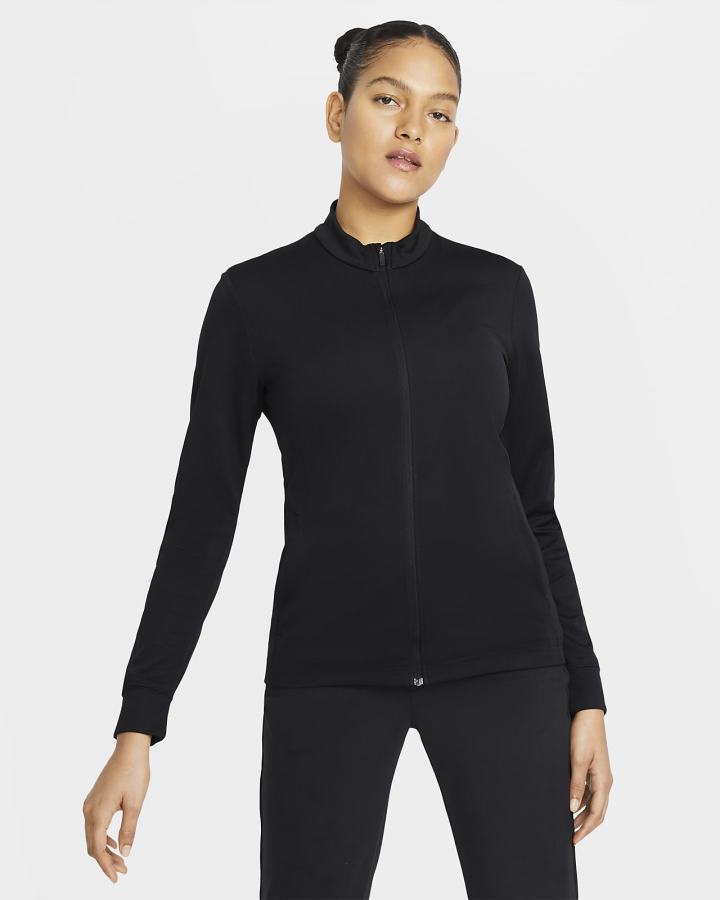 Chaquetas Nike Dri-FIT UV Victory Full-Zip Golf Top Mujer Negras Blancas | VKUBD-3825
