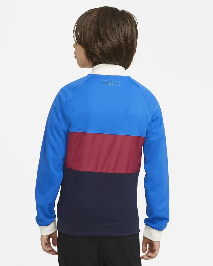 Chaquetas Nike FC Barcelona Kids Full-Zip Soccer Track Niño Obsidian Rojas Blancas | HYFLC-3925