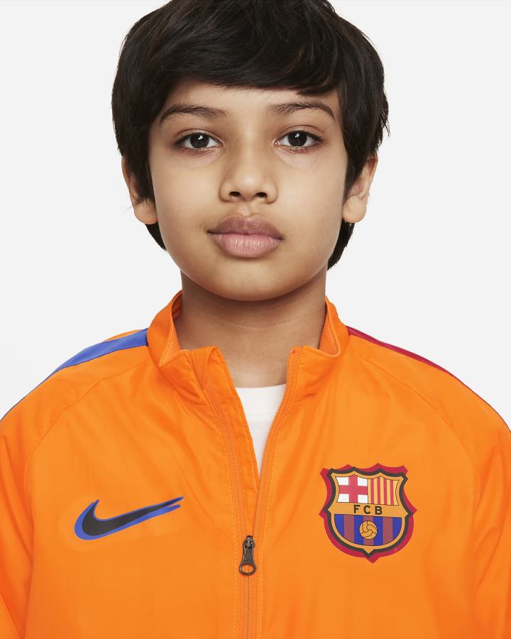 Chaquetas Nike FC Barcelona Repel Academy AWF Kids Soccer Niño Naranjas Rojas Azul Real Negras | IBFWL-1304