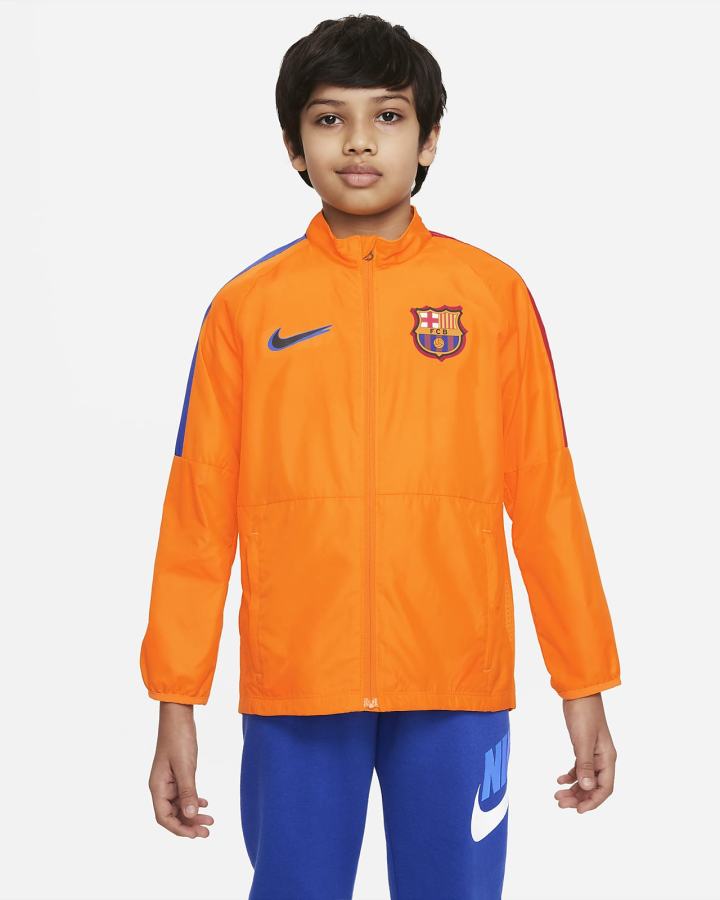 Chaquetas Nike FC Barcelona Repel Academy AWF Kids Soccer Niño Naranjas Rojas Azul Real Negras | IBFWL-1304