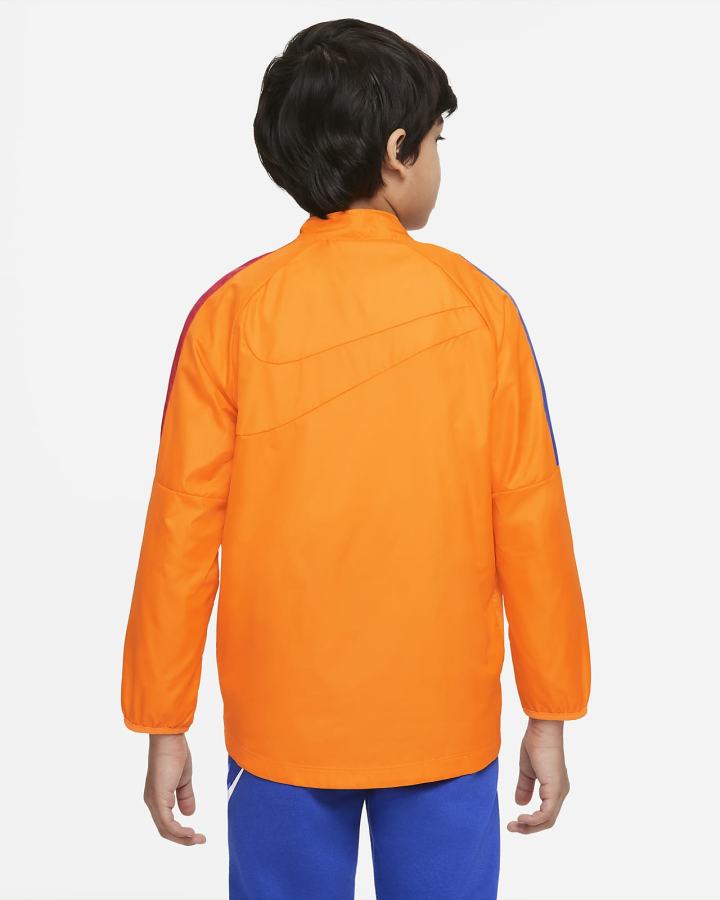Chaquetas Nike FC Barcelona Repel Academy AWF Kids Soccer Niña Naranjas Rojas Azul Real Negras | ZKGXA-9378