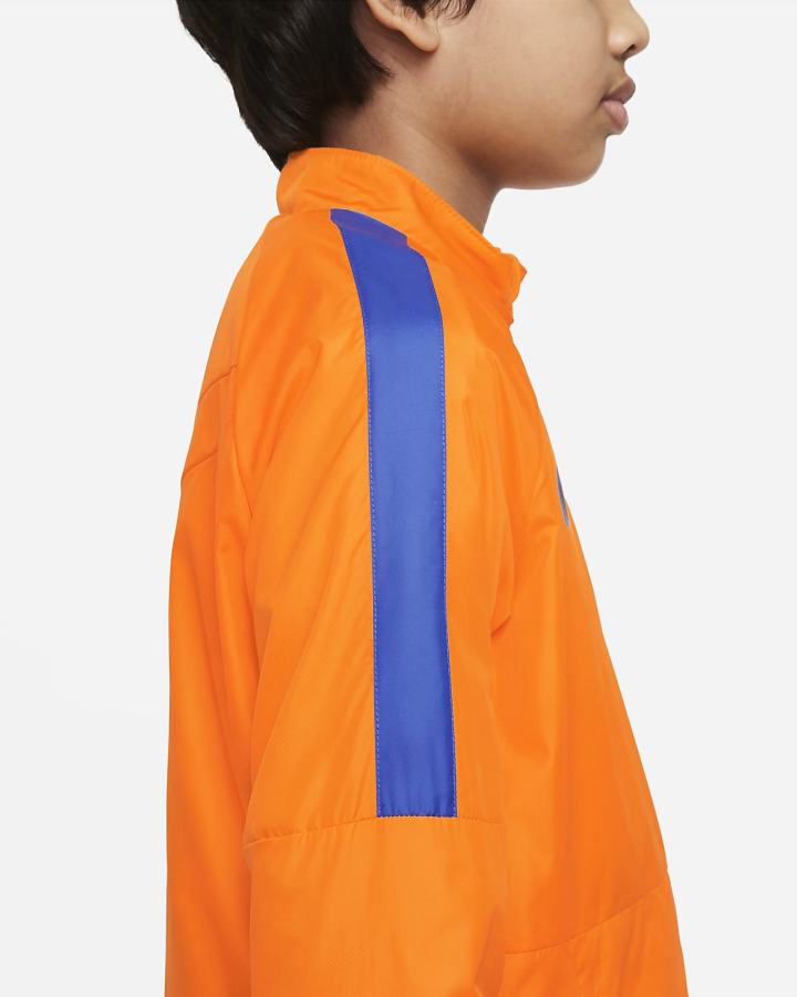 Chaquetas Nike FC Barcelona Repel Academy AWF Kids Soccer Niña Naranjas Rojas Azul Real Negras | ZKGXA-9378