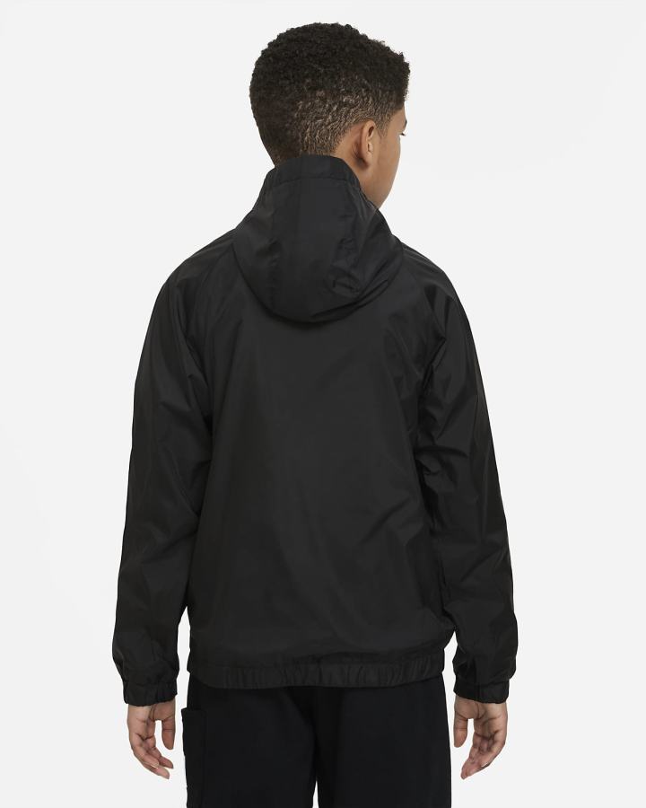 Chaquetas Nike Jordan Kids Full-Zip Niño Negras Blancas | HSRAO-4609