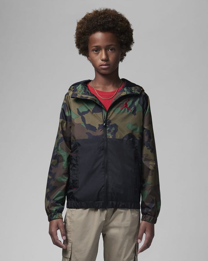 Chaquetas Nike Jordan Kids Full-Zip Niño Verde Oliva | NSTCQ-6928