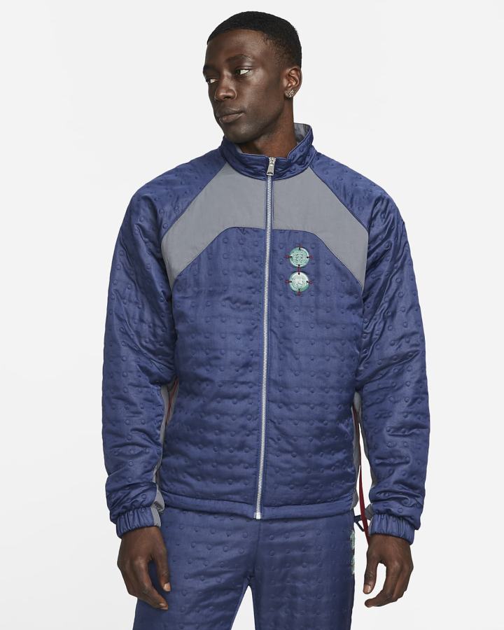 Chaquetas Nike Jordan x CLOT Woven Hombre Azul Marino Gris Rojas | IXPJO-7840