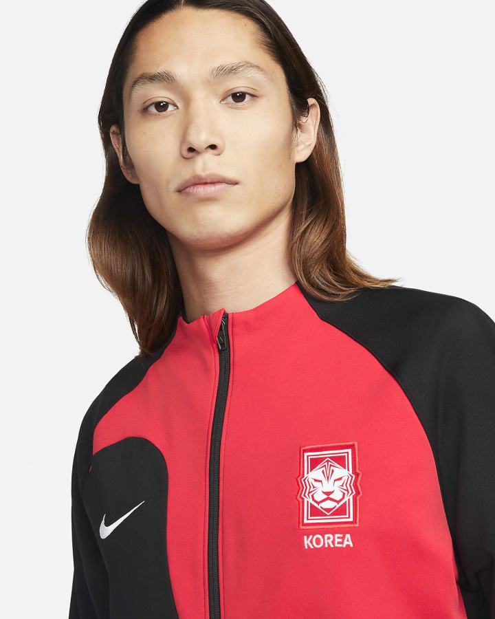 Chaquetas Nike Korea Academy Pro Full-Zip Knit Soccer Hombre Negras Blancas | OAGVM-1958