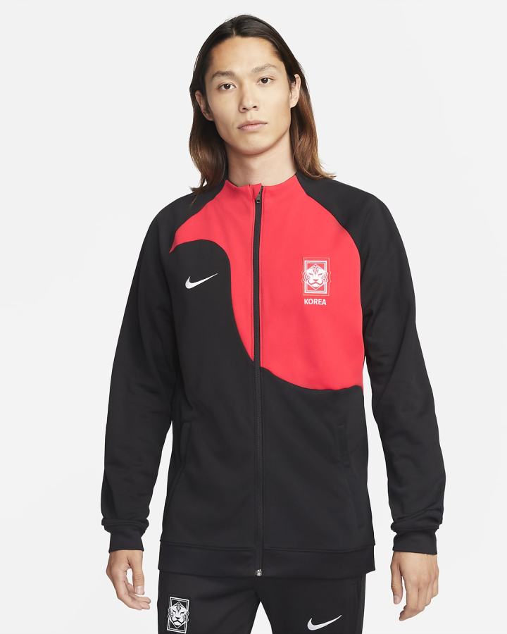 Chaquetas Nike Korea Academy Pro Full-Zip Knit Soccer Hombre Negras Blancas | OAGVM-1958