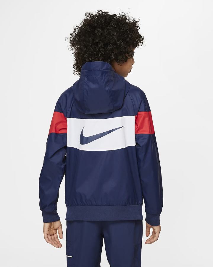 Chaquetas Nike Paris Saint-Germain Kids Hooded Niño Azul Marino Blancas Rojas Blancas | TERBU-1538