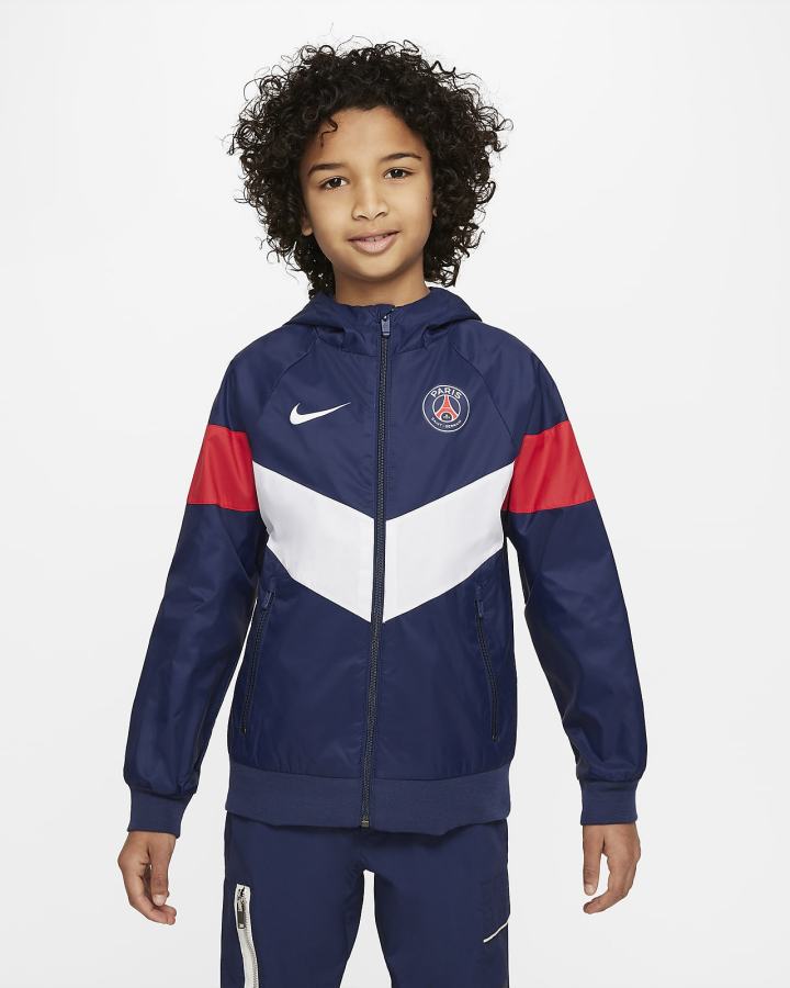 Chaquetas Nike Paris Saint-Germain Kids Hooded Niño Azul Marino Blancas Rojas Blancas | TERBU-1538
