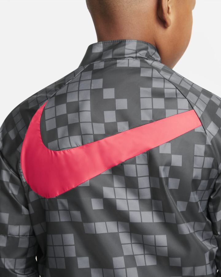 Chaquetas Nike Paris Saint-Germain Repel Academy AWF Kids Soccer Niño Gris Oscuro Negras Rojas | ELAQU-4021