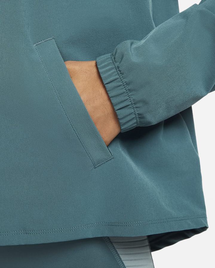Chaquetas Nike Pro Dri-FIT 1/4-Zip Packable Training Cover-Up Mujer Gris Verde Blancas | DCOJW-0683