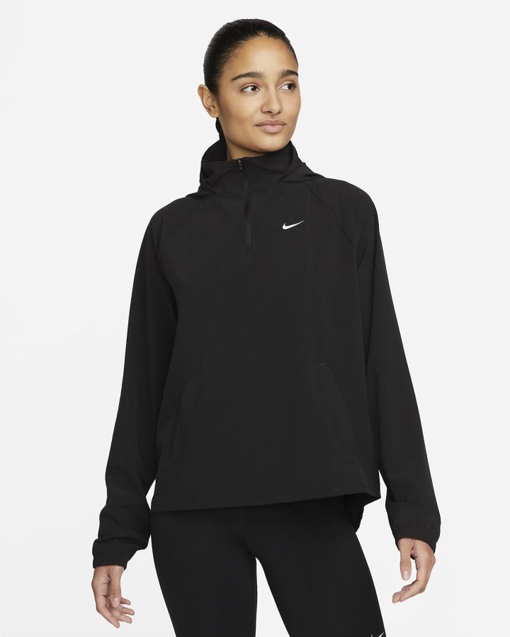 Chaquetas Nike Pro Dri-FIT 1/4-Zip Packable Training Cover-Up Mujer Negras Blancas | EOMVD-4392
