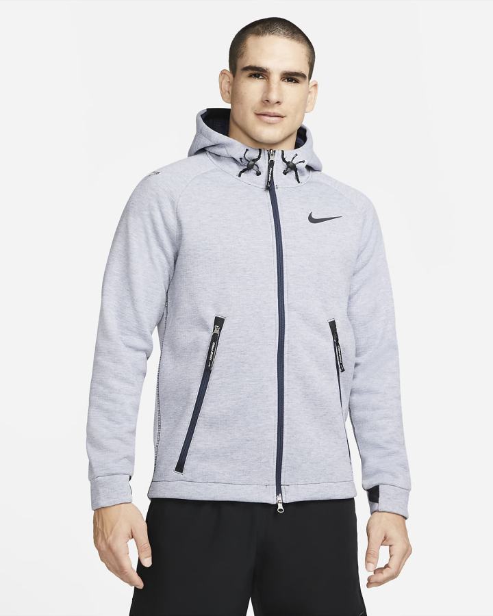 Chaquetas Nike Pro Therma-FIT Full-Zip Fleece Hombre Obsidian Negras | XOGZN-9518