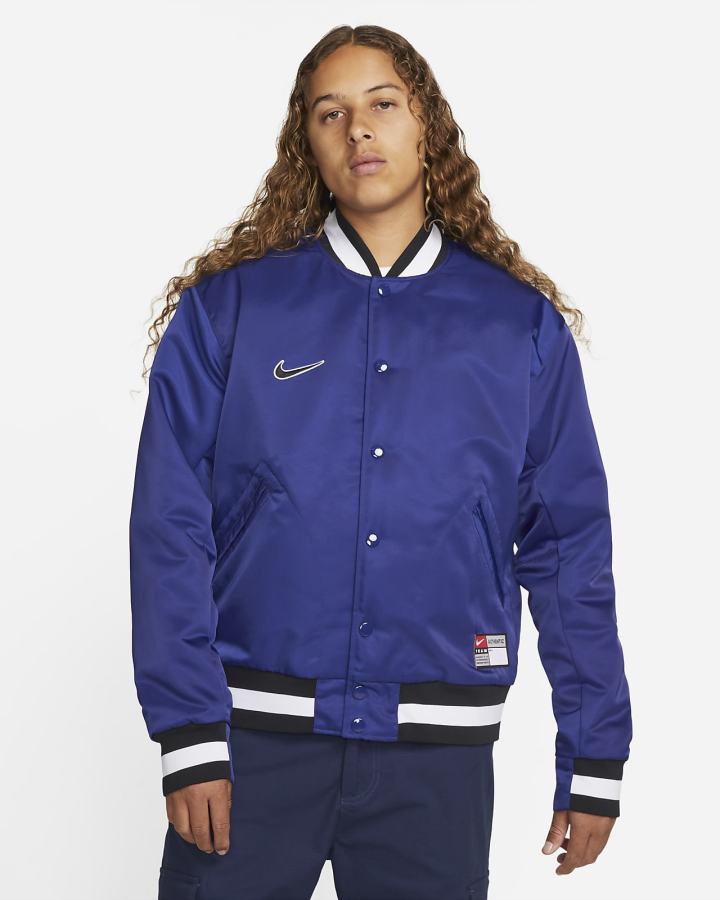 Chaquetas Nike SB Varsity Skate Hombre Azul Real Azules Negras Blancas | JHZKF-1239