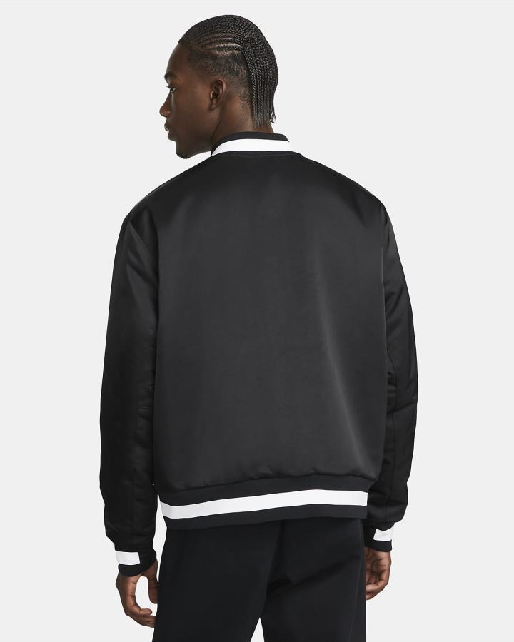 Chaquetas Nike SB Varsity Skate Hombre Negras Blancas | VFYXM-2473
