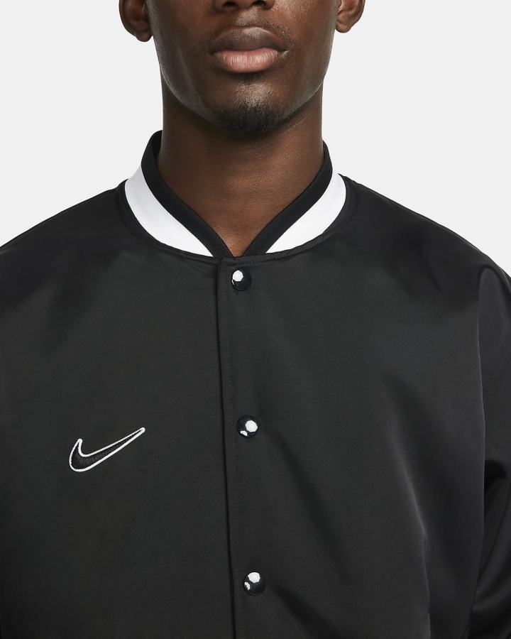Chaquetas Nike SB Varsity Skate Hombre Negras Blancas | VFYXM-2473