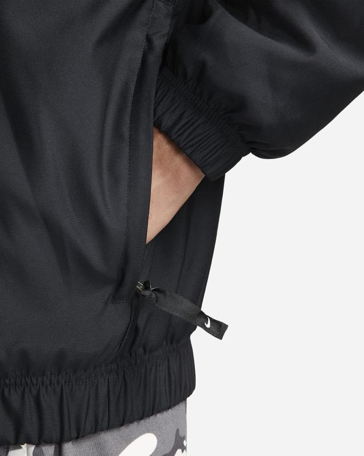 Chaquetas Nike Solo Swoosh Satin Bomber Hombre Negras Blancas | CEJHL-5796