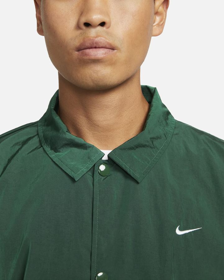 Chaquetas Nike Sportswear Authentics Coaches Hombre Verde Blancas | HBIOF-0729