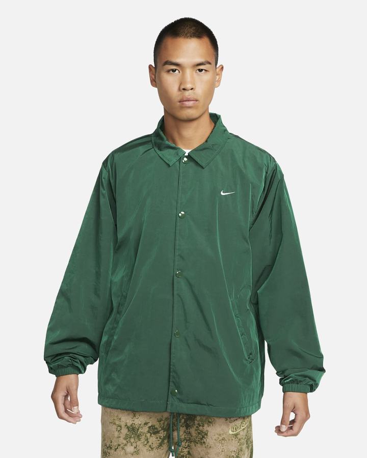 Chaquetas Nike Sportswear Authentics Coaches Hombre Verde Blancas | HBIOF-0729