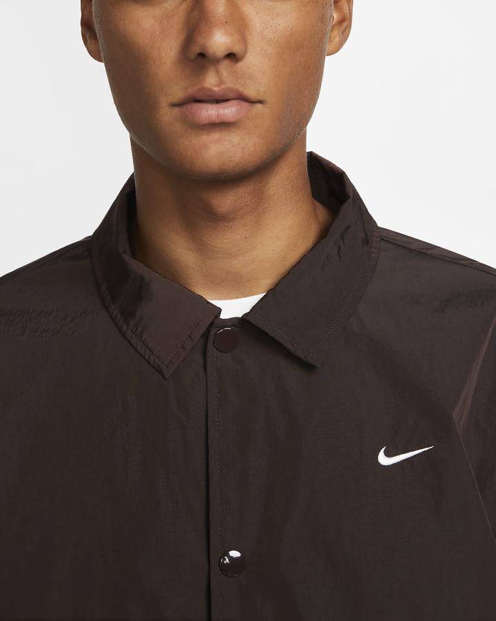 Chaquetas Nike Sportswear Authentics Coaches Hombre Marrones Blancas | LEYQW-2901