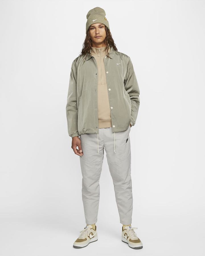 Chaquetas Nike Sportswear Authentics Coaches Hombre Marrones Blancas | LEYQW-2901