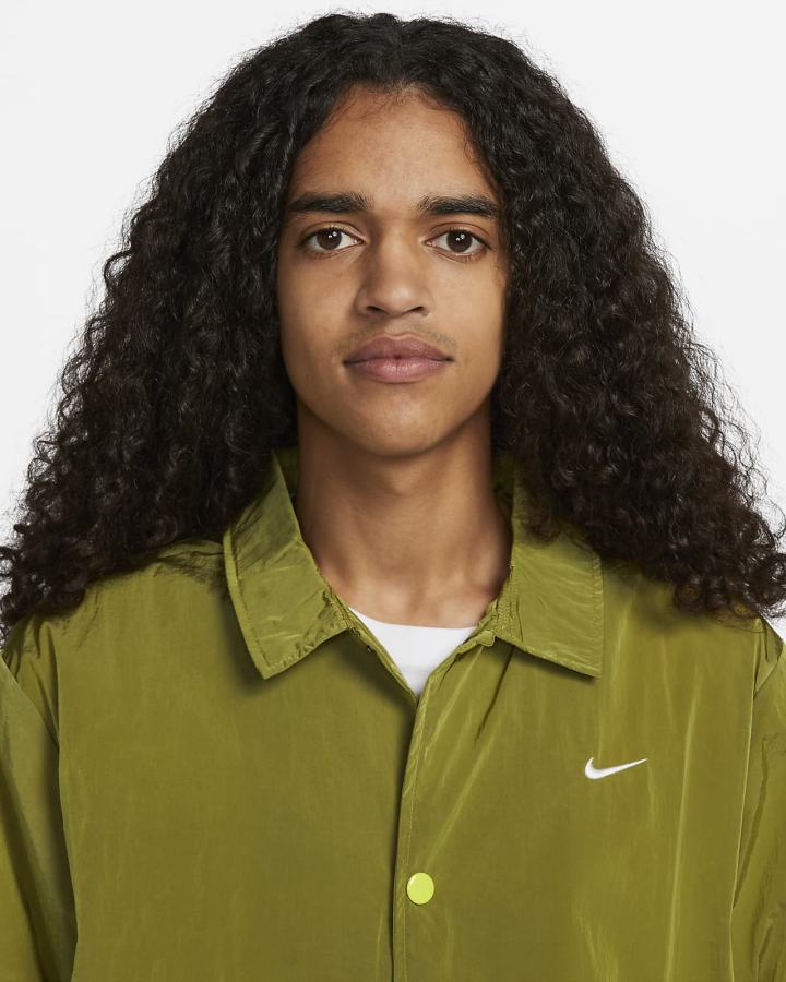 Chaquetas Nike Sportswear Authentics Coaches Hombre Amarillo Blancas | SGFDB-3801