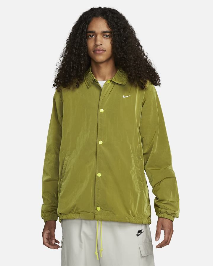 Chaquetas Nike Sportswear Authentics Coaches Hombre Amarillo Blancas | SGFDB-3801
