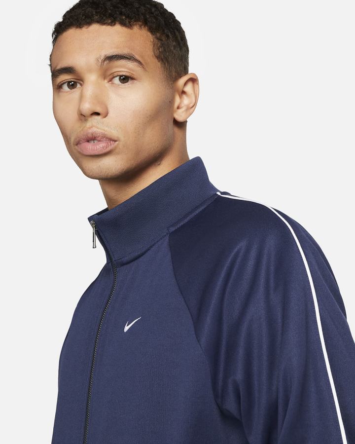 Chaquetas Nike Sportswear Authentics Track Hombre Azul Marino Blancas | DYMTO-9812