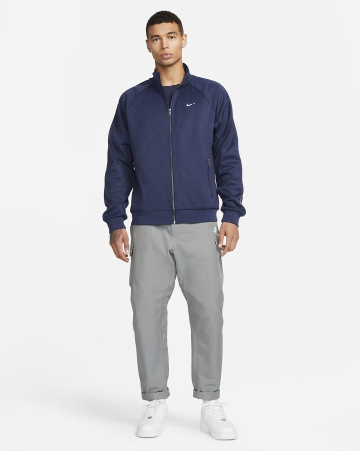 Chaquetas Nike Sportswear Authentics Track Hombre Azul Marino Blancas | DYMTO-9812