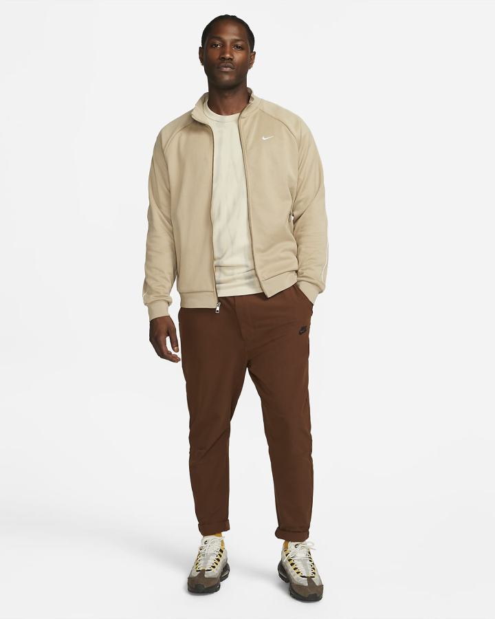 Chaquetas Nike Sportswear Authentics Track Hombre Kaki Blancas | QKSNB-8054