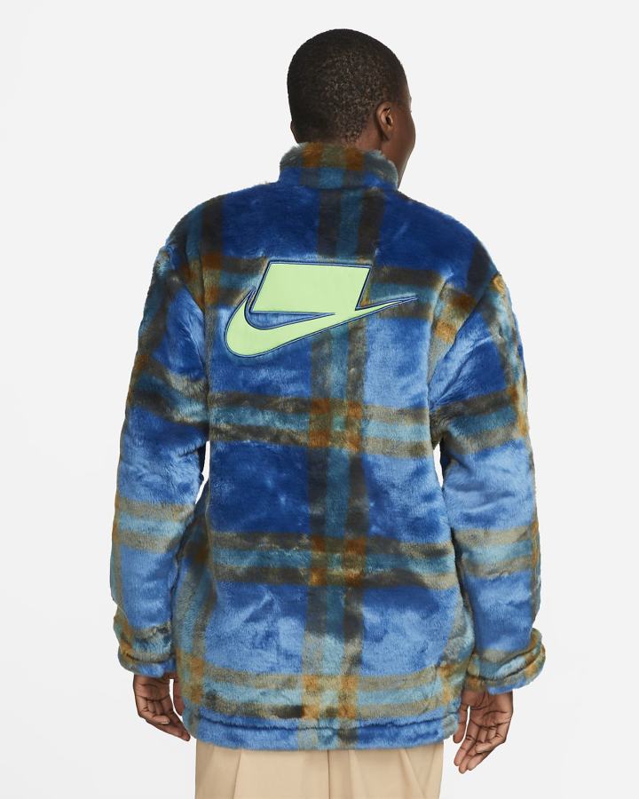 Chaquetas Nike Sportswear Faux-Fur Mujer Azules Verde | ZOJSW-6743