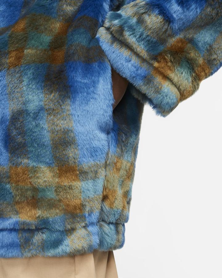 Chaquetas Nike Sportswear Faux-Fur Mujer Azules Verde | ZOJSW-6743