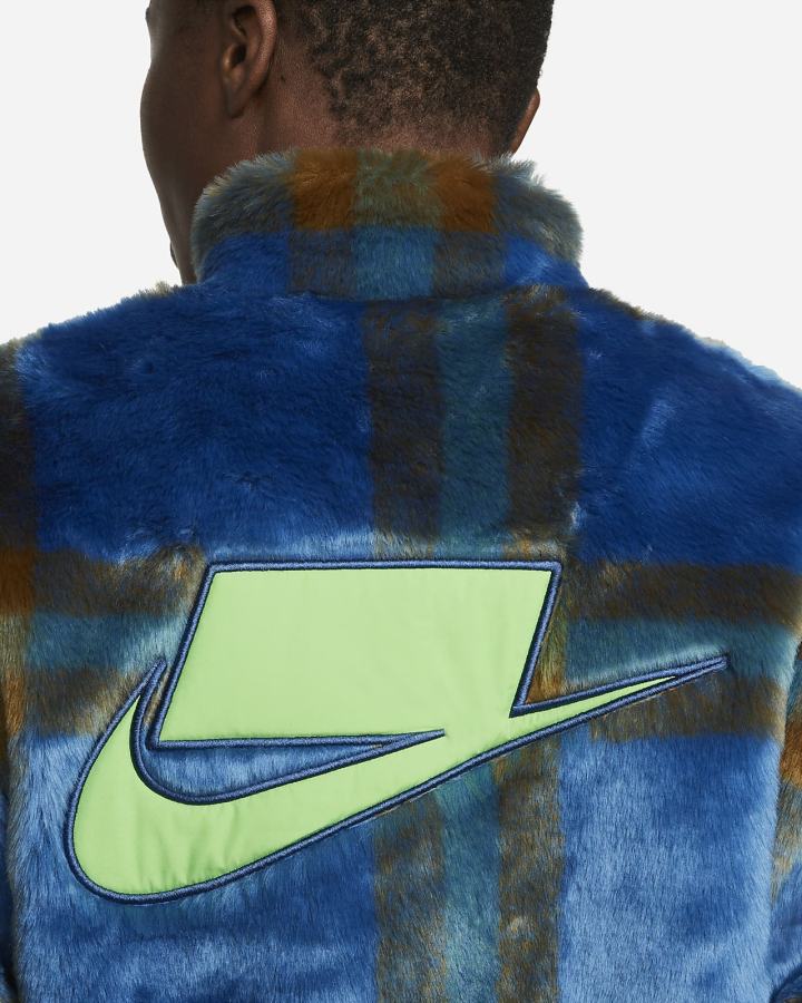 Chaquetas Nike Sportswear Faux-Fur Mujer Azules Verde | ZOJSW-6743